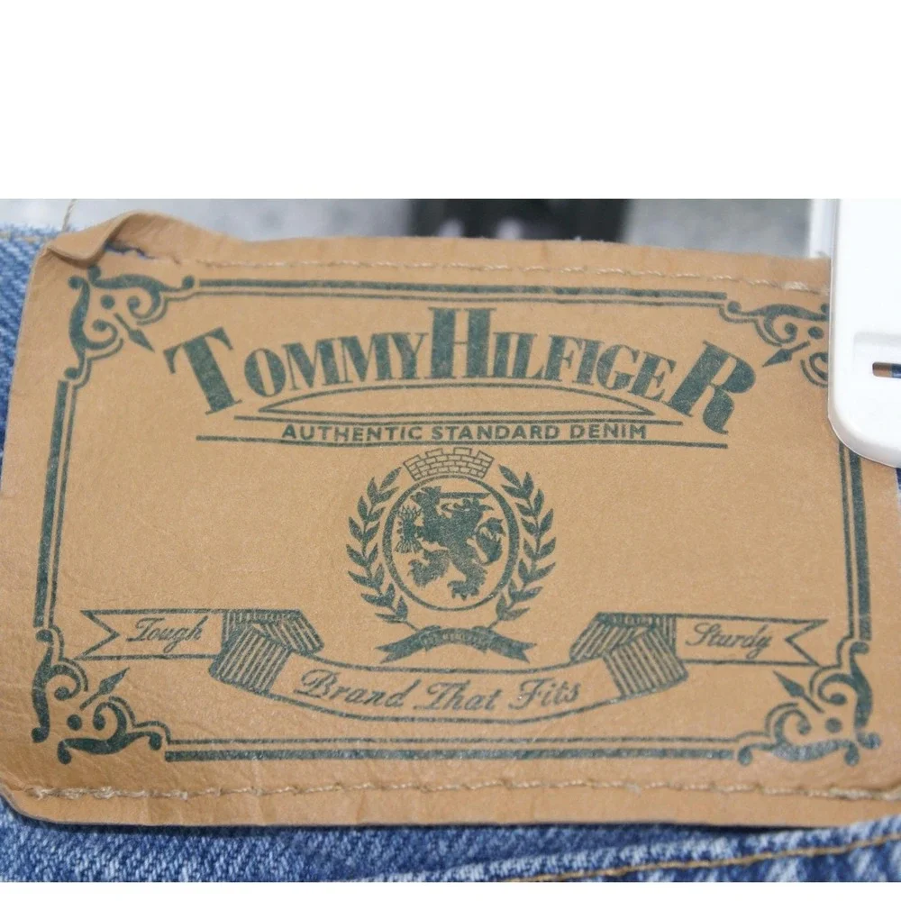 Vintage Y2K Tommy Hilfiger Jeans Mens 40x30 Blue Denim Straight Leg 0991507N